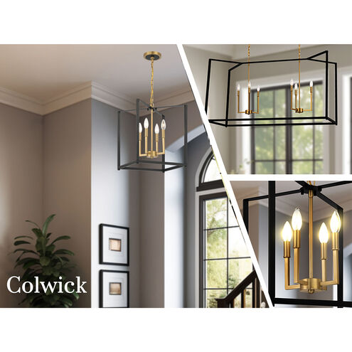 Colwick 6 Light 17.75 inch Matte Black and Signature Gold Pendant Ceiling Light